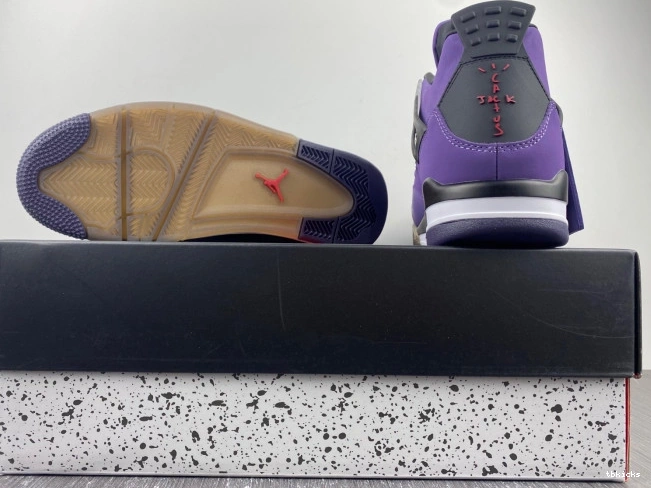 Rep TBK (Friends and Family) Retro LN4 766296 4 Purple Jordan Scott Travis 0706